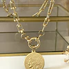 Collar Moneda Francesa Eslabones Tiffany gold 