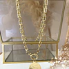 Collar Moneda Francesa Eslabones Tiffany gold 