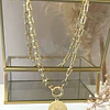 Collar Moneda Francesa Eslabones Tiffany gold 
