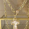 Collar Maxi Cruz Nácar Eslabones ovalados broche luxury Gold