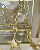 Collar XL Maxi Estrella Martillada y estrella cuarzo cristal gold - Miniatura 4