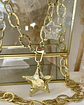 Collar XL Maxi Estrella Martillada y estrella cuarzo cristal gold - Miniatura 8