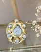 Maxi Anillo Macizo Perlas Modelo Italiano Gold - Miniatura 2
