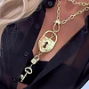 Collar Maxi Candado Llave Eslabones ovalados Gold