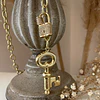 Collar Maxi Candado Llave Eslabones ovalados Gold