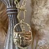 Collar Maxi Candado Llave Eslabones ovalados Gold