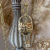 Collar Maxi Candado Llave Eslabones ovalados Gold