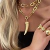 Collar XL Maxi Cacho Maxi Eslabones Martillados Gold