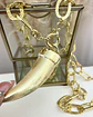 Collar XL Maxi Cacho Maxi Eslabones Martillados Gold - Miniatura 7