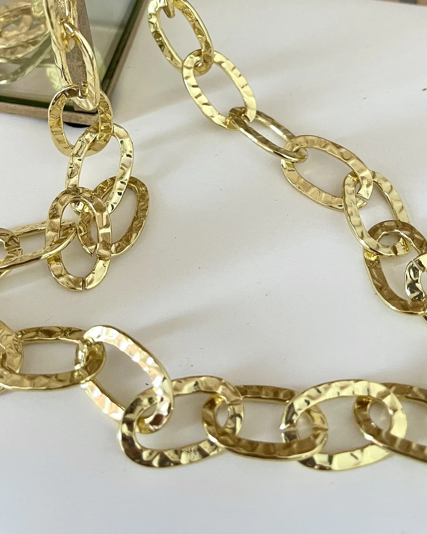 Collar XL Maxi Cacho Maxi Eslabones Martillados Gold 11