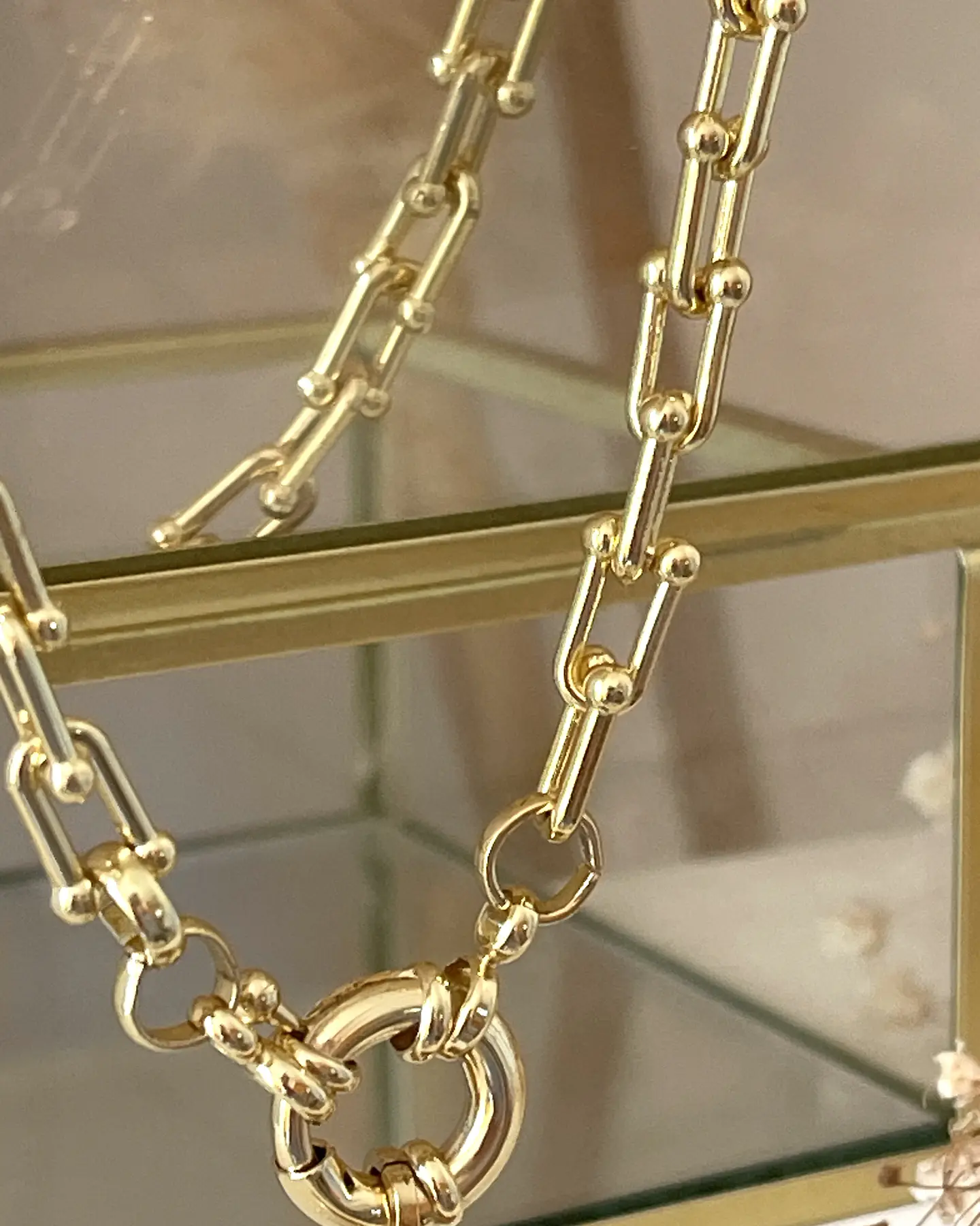 Collar Moneda Francesa Eslabones Tiffany gold  2