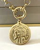 Collar Moneda Francesa Eslabones Tiffany gold  - Miniatura 3