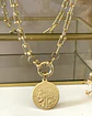 Collar Moneda Francesa Eslabones Tiffany gold  - Miniatura 4