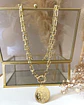 Collar Moneda Francesa Eslabones Tiffany gold  - Miniatura 5