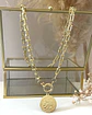 Collar Moneda Francesa Eslabones Tiffany gold  - Miniatura 6
