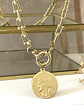 Collar Moneda Francesa Eslabones Tiffany gold  - Miniatura 7