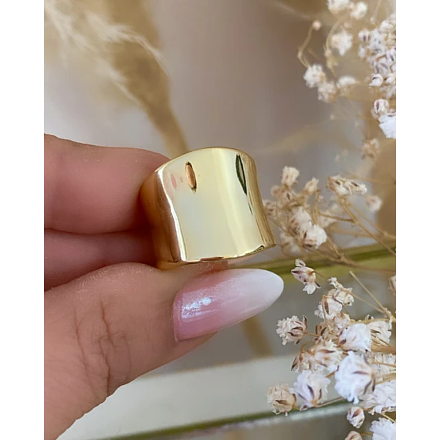 Maxi Anillo Liso Macizo gold