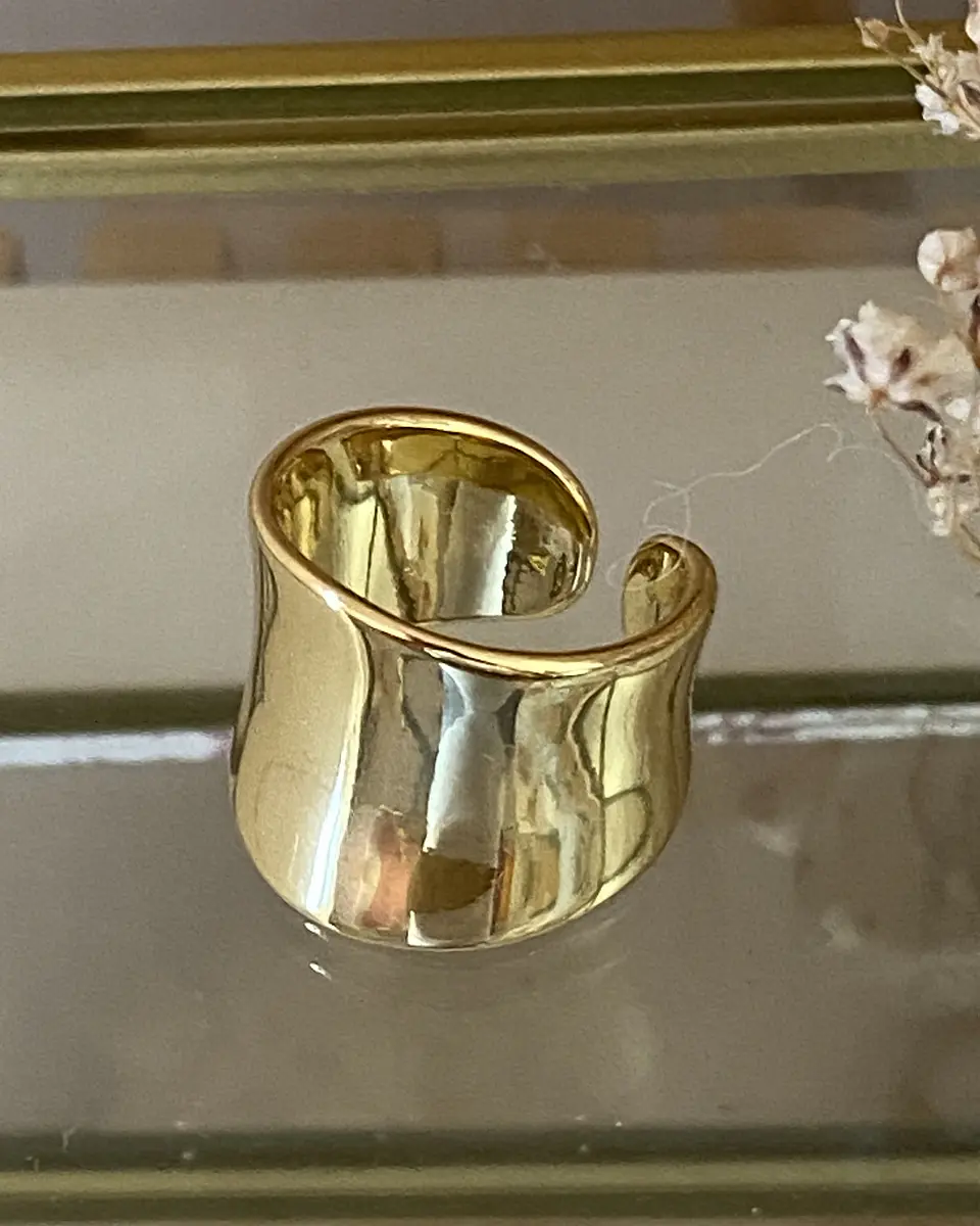 Maxi Anillo Liso Macizo gold 6