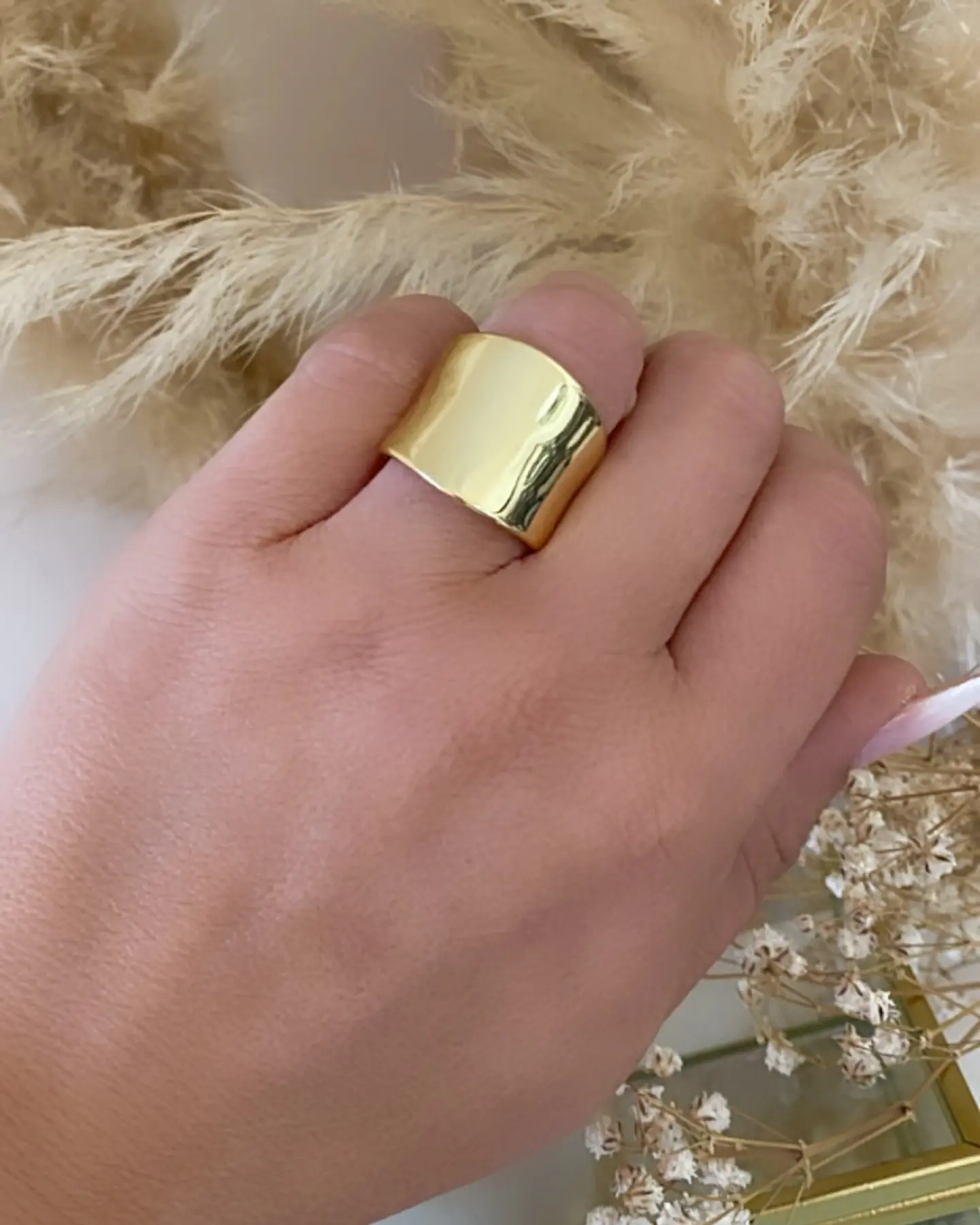 Maxi Anillo Liso Macizo gold 7