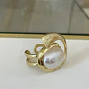 Maxi Anillo Perla Elipse Gold