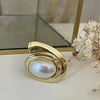 Maxi Anillo Perla Elipse Gold