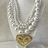 Collar Lia Maxi Perlas Dije Corazón Gold