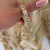  Pulsera Cintillo Cristales Gold