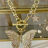 Collar Maxi Mariposa Circones punto de luz gold