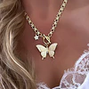 Collar Maxi Mariposa Circones punto de luz gold