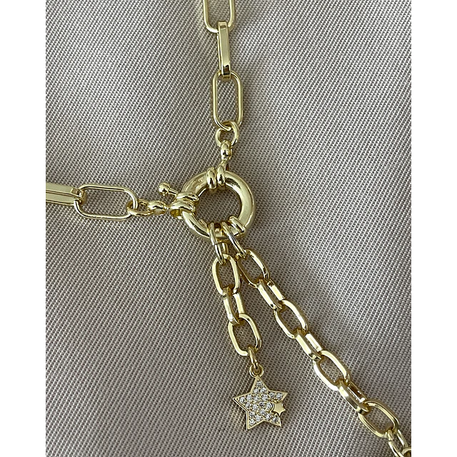 Collar Alas Circones y Estrella Gold