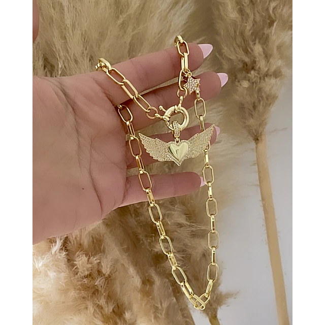 Collar Corazón Alado Circones Gold