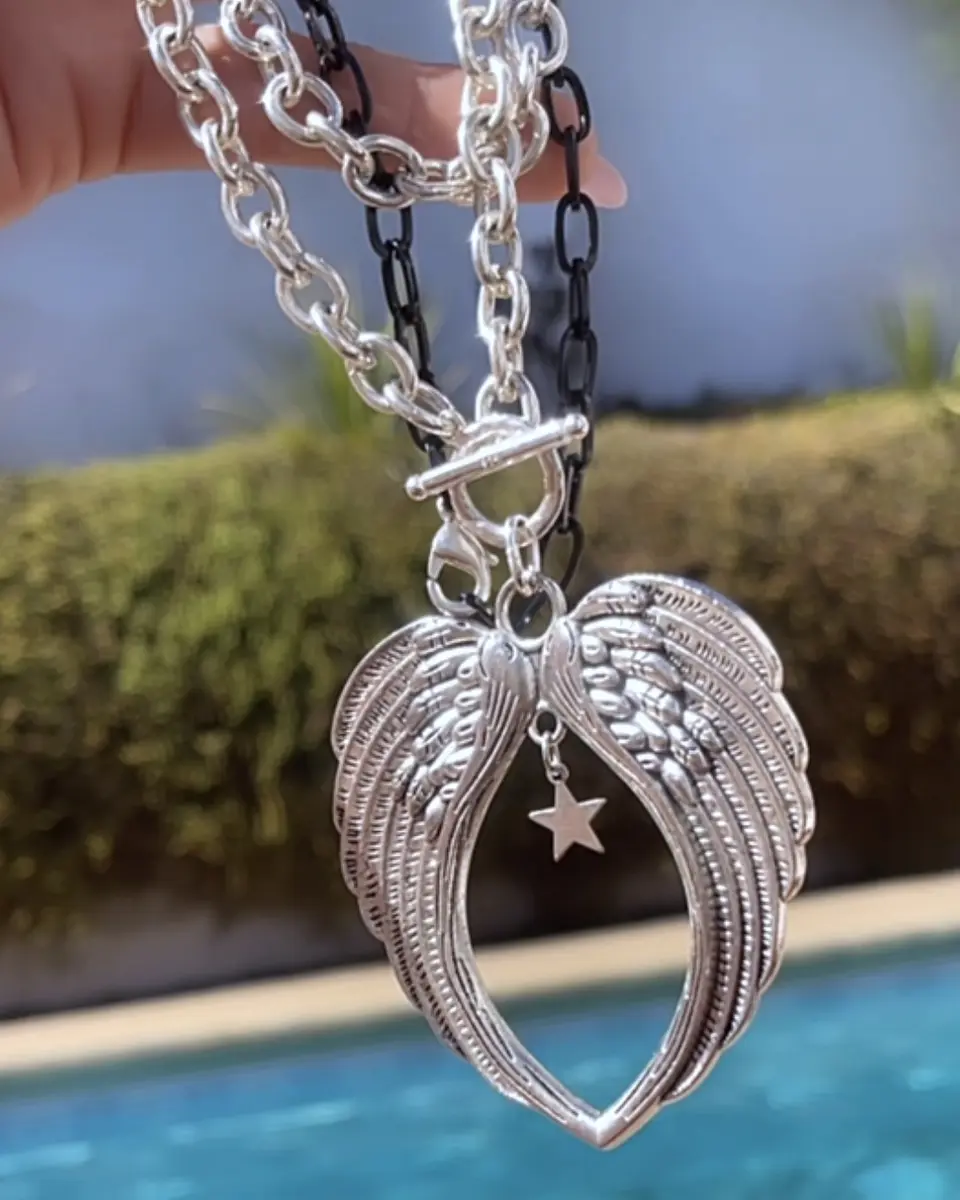Collar Maxi Alas y Estrellita eslabones ovalados Silver 3