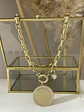 Collar Medallón Padre Nuestro Circones eslabones rectangulares macizos gold - Miniatura 5