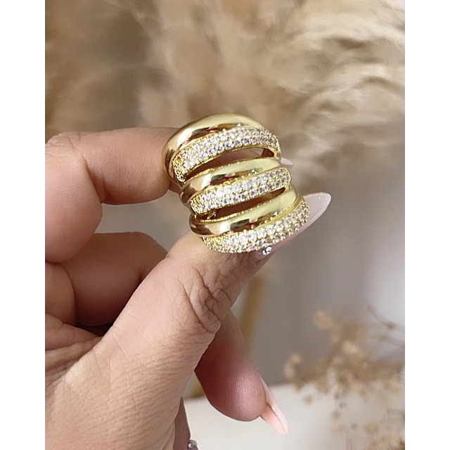Maxi Anillo Montpellier Circones gold