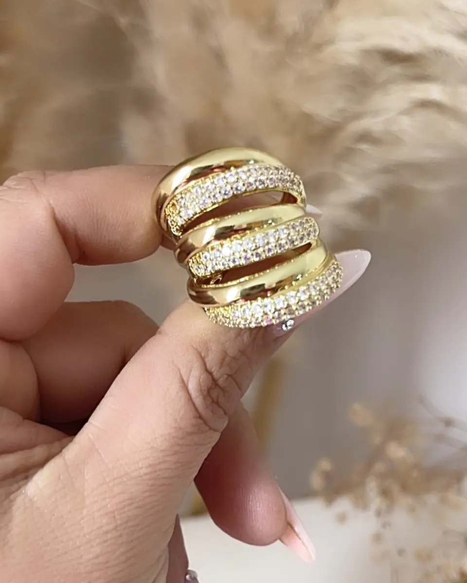 Maxi Anillo Montpellier Circones gold 5