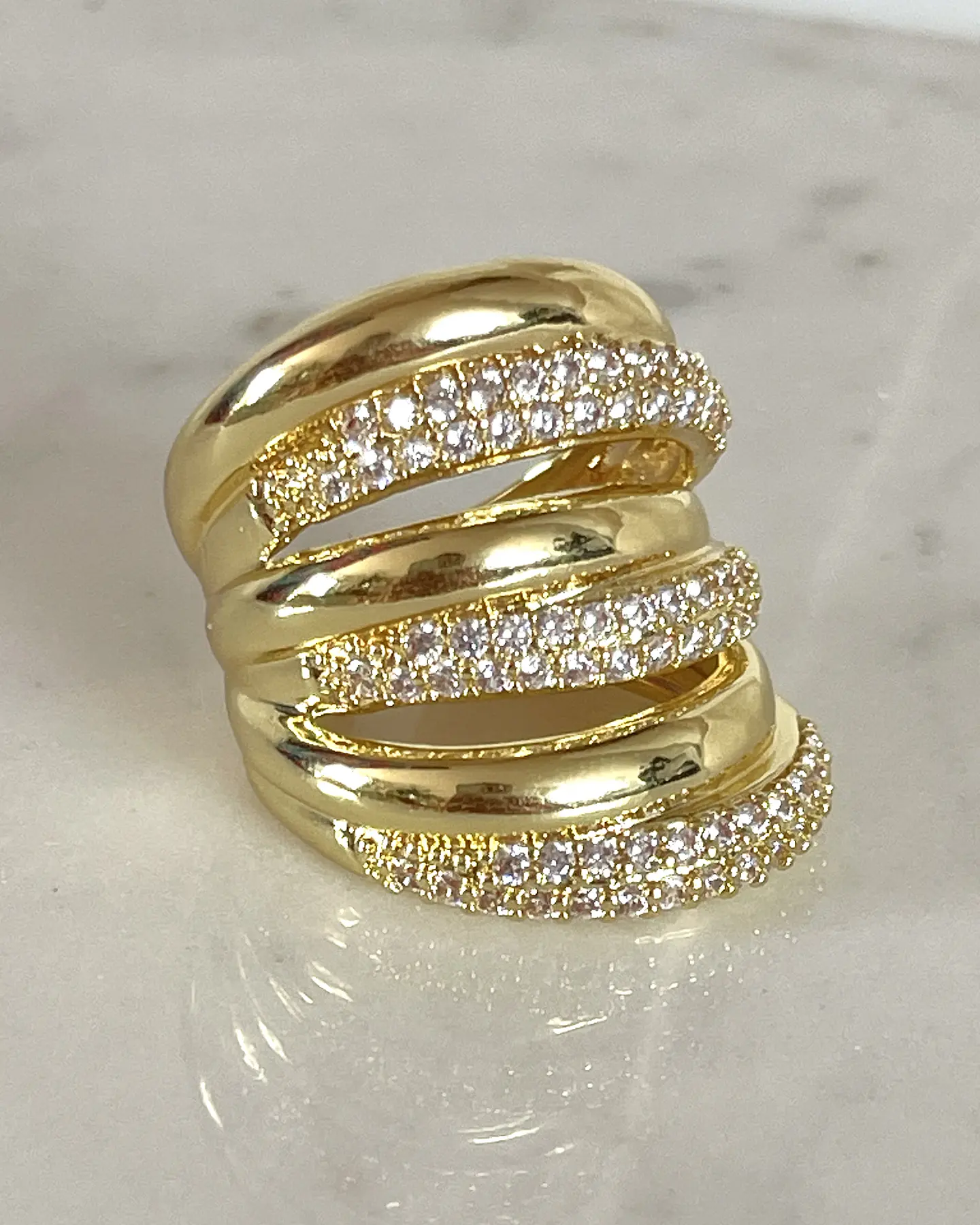 Maxi Anillo Montpellier Circones gold 3