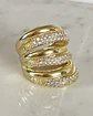 Maxi Anillo Montpellier Circones gold - Miniatura 3
