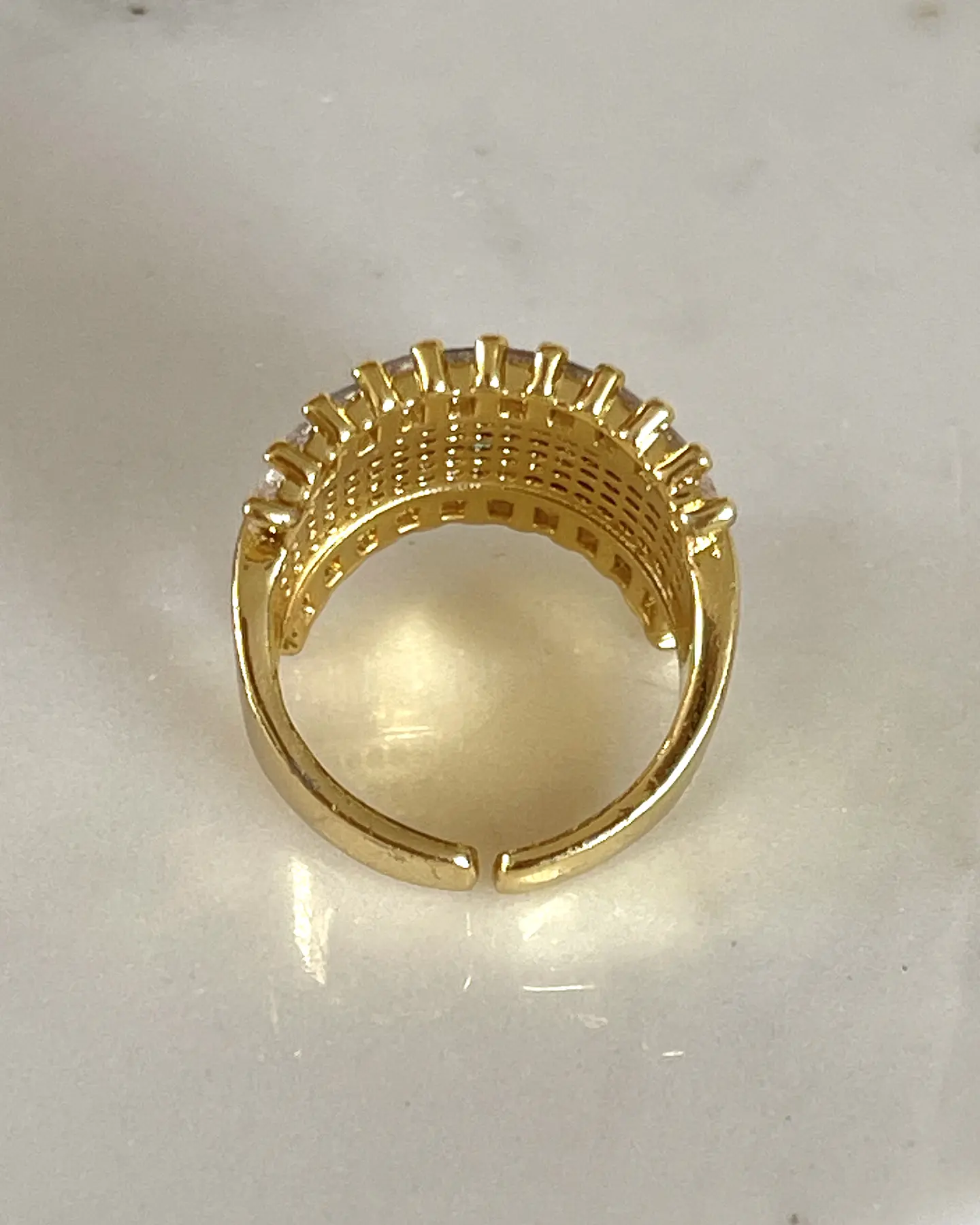 Anillo Cuadrado Paris Gold 5