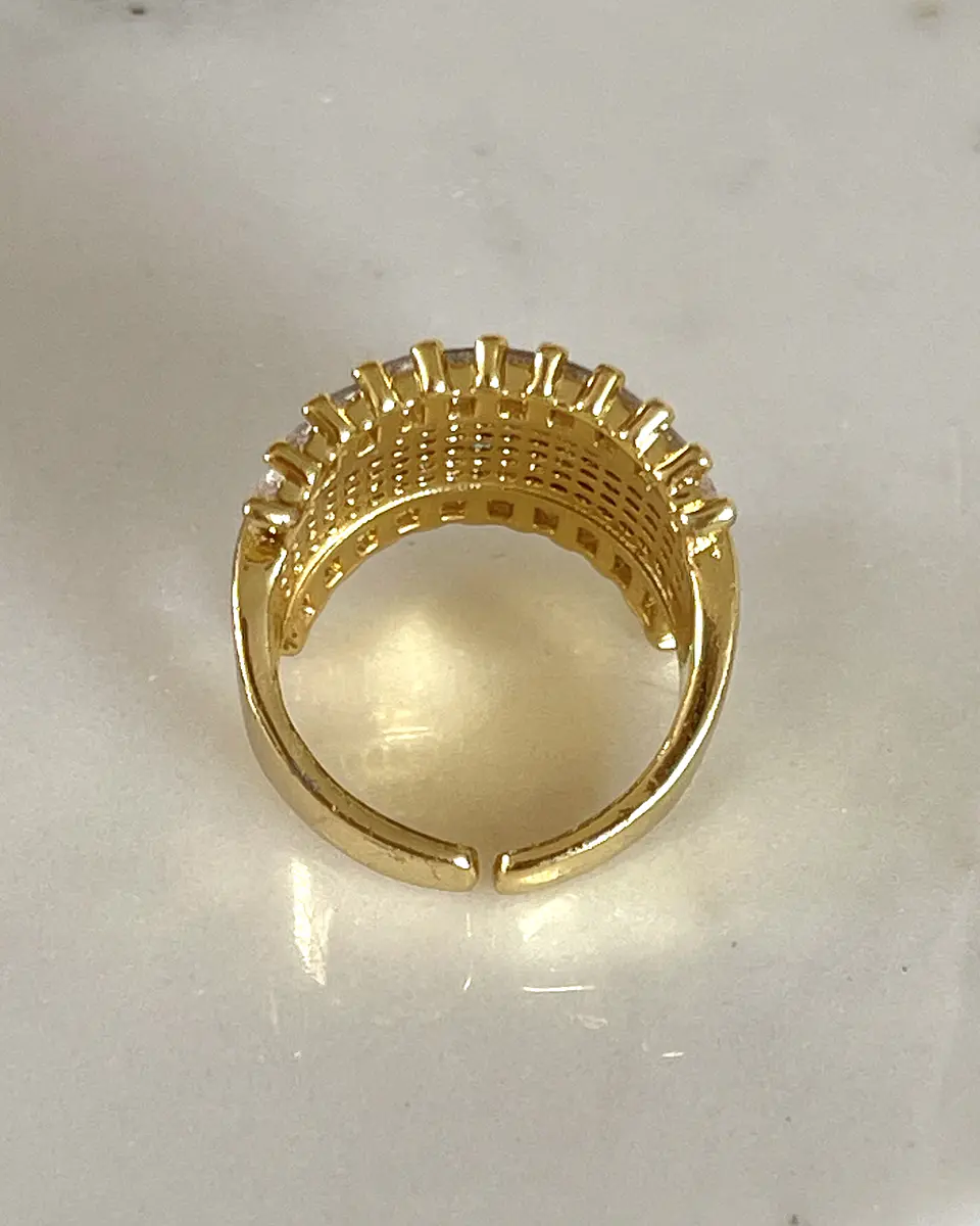 Anillo Cuadrado Paris Gold 5