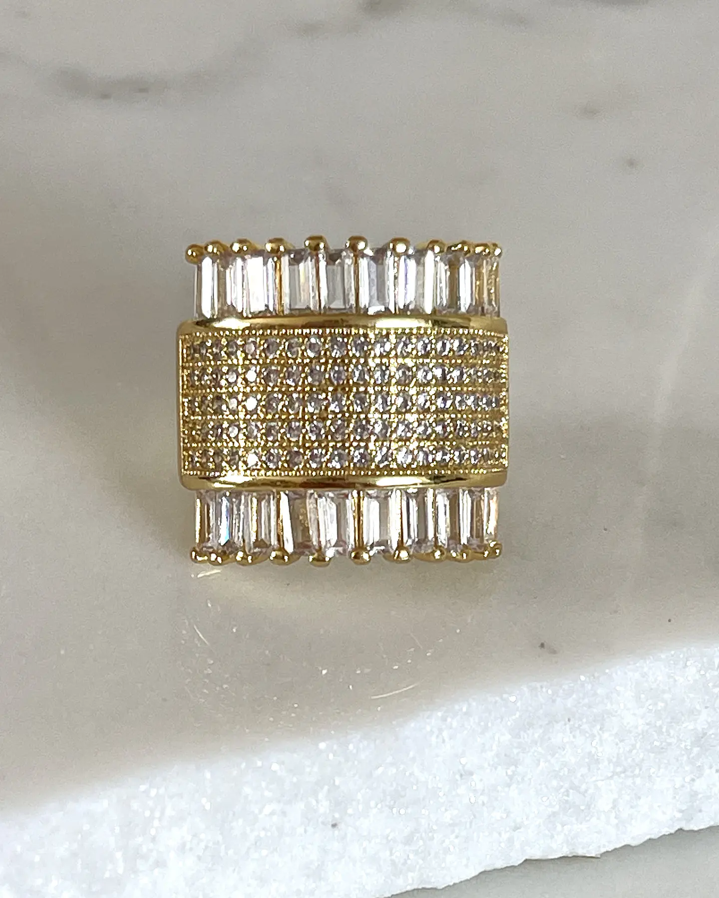 Anillo Cuadrado Paris Gold 3