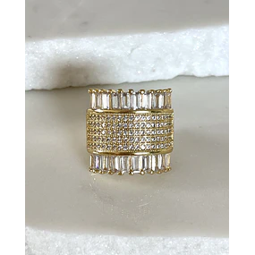 Anillo Cuadrado Paris Gold