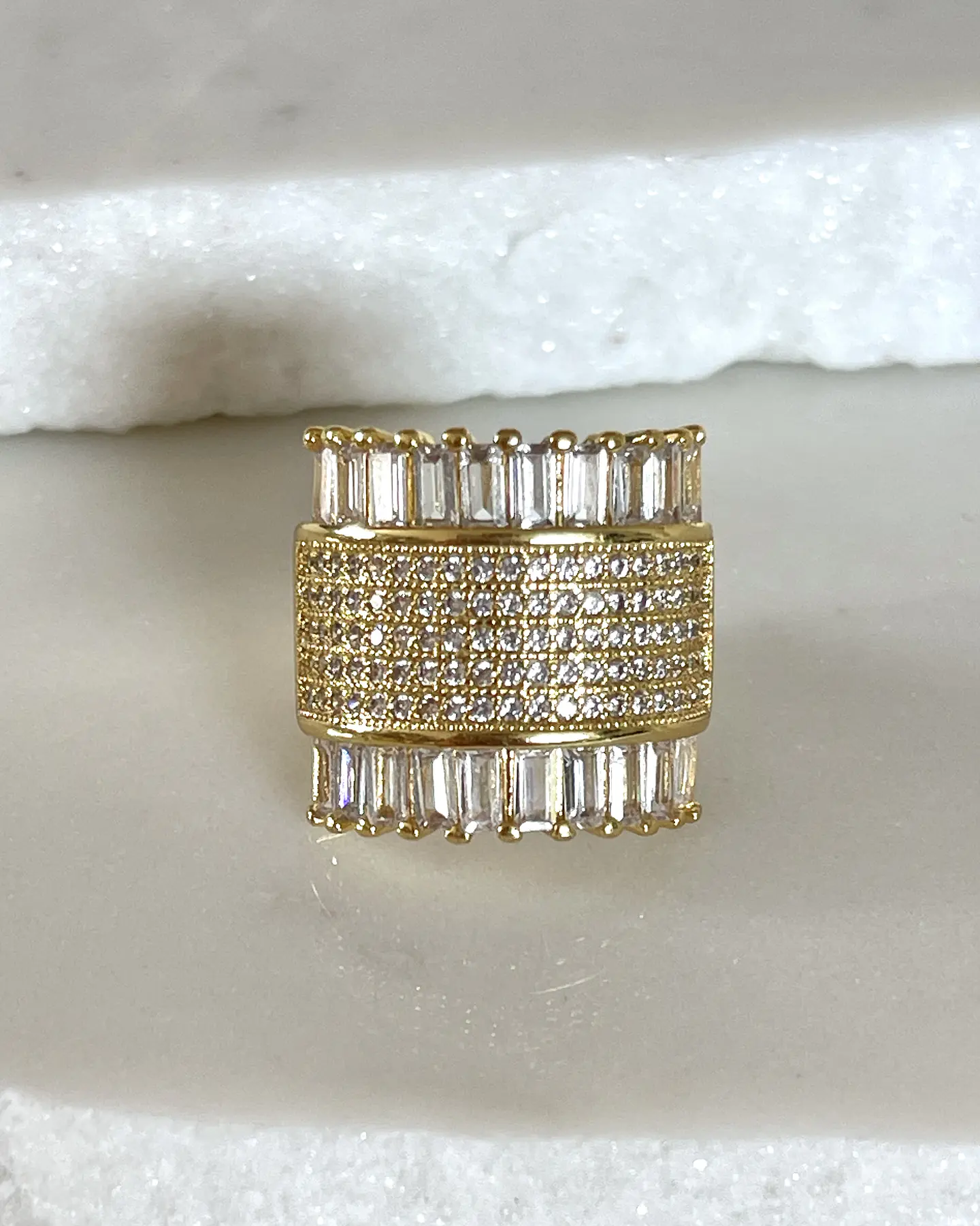 Anillo Cuadrado Paris Gold 1