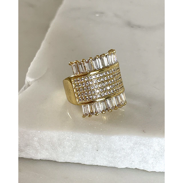 Anillo Cuadrado Paris Gold