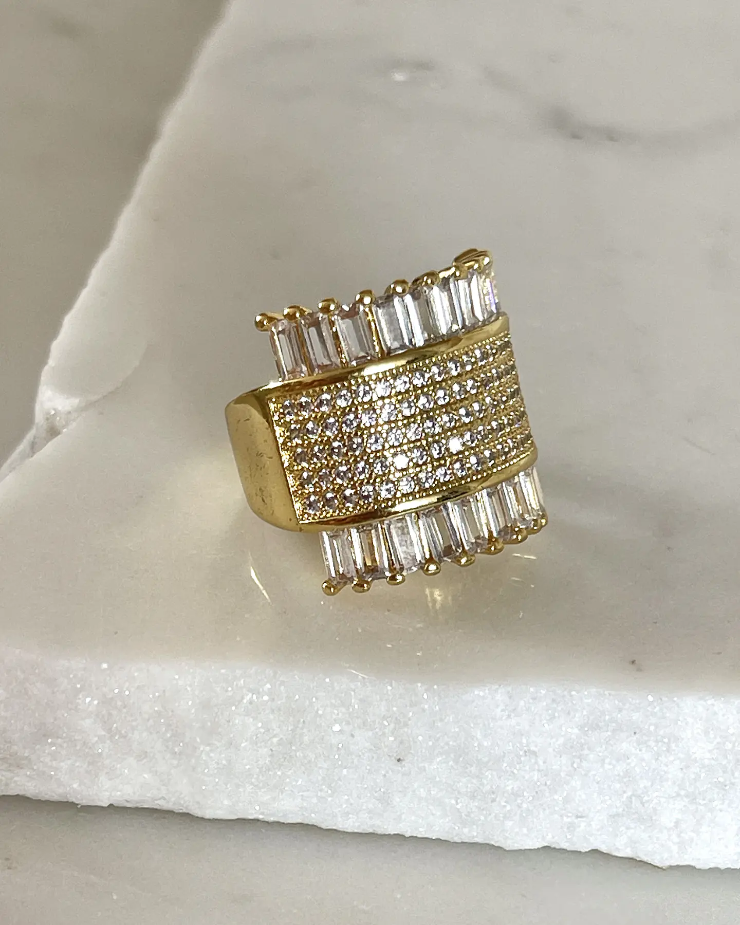 Anillo Cuadrado Paris Gold 6