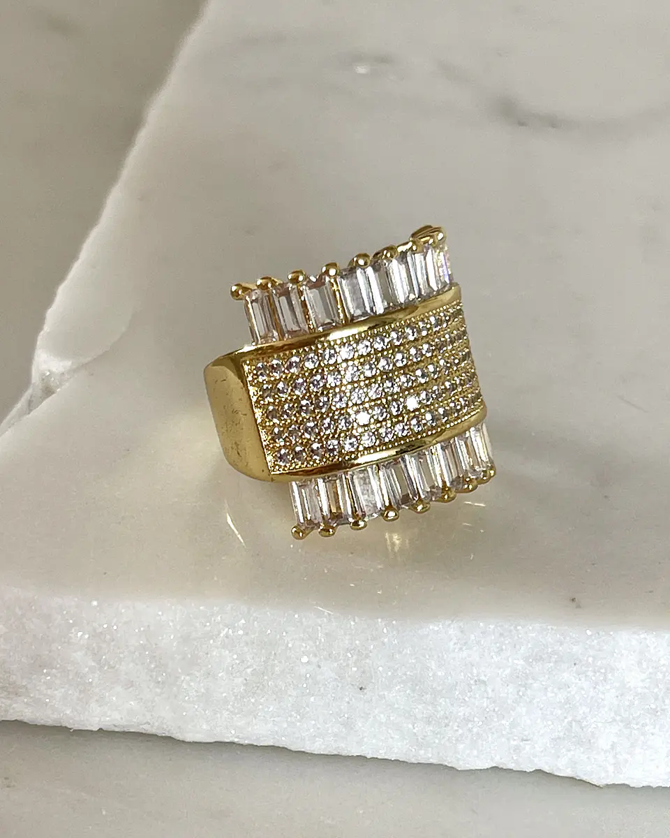 Anillo Cuadrado Paris Gold 6