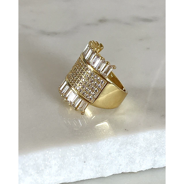 Anillo Cuadrado Paris Gold