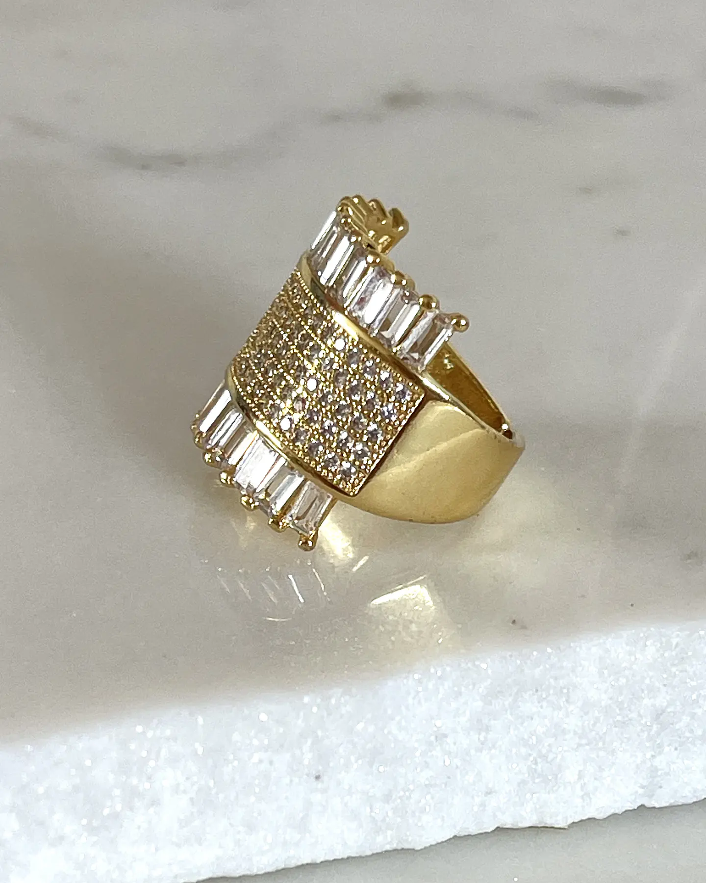 Anillo Cuadrado Paris Gold 7