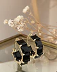 Aros Circones Facetados Black Gold  - Miniatura 1