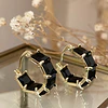 Aros Circones Facetados Black Gold 