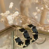 Aros Circones Facetados Black Gold 